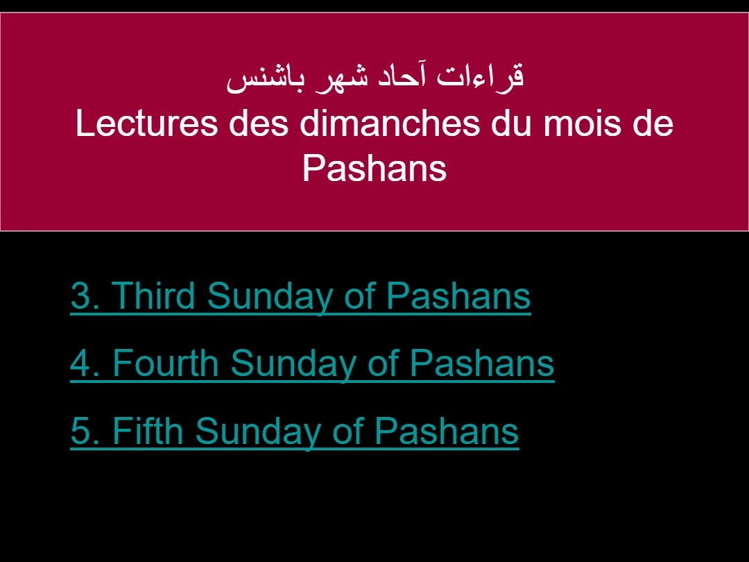 Lectures Dimanche Bashans - Aperçu